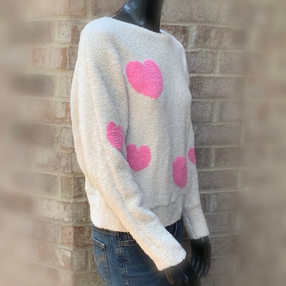 Jessica Simpson Fuzzy Dolman Sleeve Sweater Sz S - Picture 4 of 14